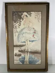 Le reflet libertin by Georges Grellet, Aquarelle sur papier, sold May 2022