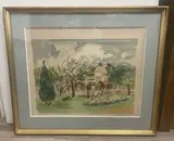 Vue d'un village by Yves Brayer, Lithographie en couleur, sold May 2022