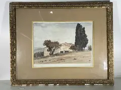 Bergerie dans la montagne by Robert Yan, Aquarelle sur papier, sold May 2022