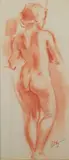Nu debout de dos by Vladimir Rozmainski, Sanguine, sold Apr 2022