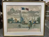 La régate by Lucien Fontanarosa, Lithographie encadrée en couleur, sold Dec 2021