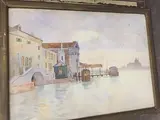 Venise by Pierre Waldeck-Rousseau, 1895, Aquarelle dédicacée, sold Dec 2021