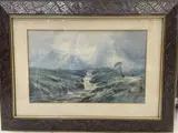 Paysage au pont by William Baker, Aquarelle, sold Dec 2021
