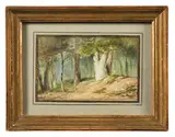 Sous-bois by Eugène Ciceri, 1847, Aquarelle, sold Nov 2025