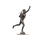 Vainqueur au coq by Alexandre Falguière, Bronze patiné, sold Nov 2025