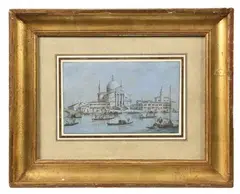Vue de l’église du Rédempteur sur la Giudecca by Giacomo Guardi, Gouache, sold Nov 2025