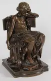 La jeunesse d’Aristote by Charles Jean-Marie Degeorges, Bronze à patine brune, sold Oct 2025
