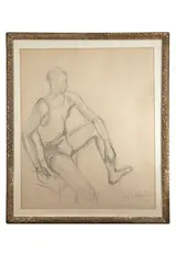 Сroquis d'une figure masculine by Dimitri Bouchène, Crayon sur papier, sold Oct 2025