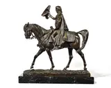 Bonaparte faisant son entrée dans les rues du Caire by Jean-Léon Gérôme, Bronze à patine foncée sur socle signé « J, sold Oct 2025