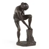 Femme penchée se tenant le pied by Jean Carton, Bronze, sold Nov 2018