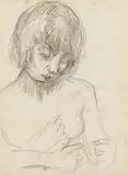 Nu (marthe) by Pierre Bonnard, Crayon sur papier, sold Nov 2018