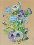 Anémones by Mathurin Méheut, Gouache, sold Jun 2022