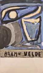 Composition bleue by Bram van Velde, Lithographie en couleurs, sold Mar 2025