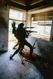 Combattant Palestinien, Siège de Beyrouth, Guerre du Liban by José Nicolas, Tirage numérique, légendé et signé au dos par le photographe, sold Feb 2025