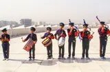 Fanfare de l’armée irakienne à Bagdad, Irak by José Nicolas, 1987, Tirage Fine Art, légendé et signé au dos par le photographe, sold Feb 2025
