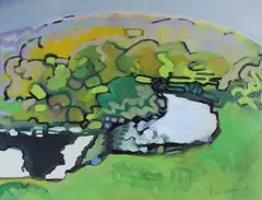 L'Elysée by Jacques Lagrange, Gouache signée en bas à droite, sold Oct 2017