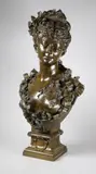 Buste de courtisane by Albert-Ernest Carrier-Belleuse, Epreuve en bronze à patine brun nuancé, sold Oct 2017