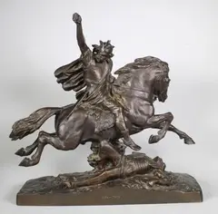 Vercingetorix by Frédéric Auguste Bartholdi, Epreuve en bronze à patine brun rouge nuancé, sold Oct 2017