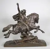 Vercingetorix by Frédéric Auguste Bartholdi, Epreuve en bronze à patine brun rouge nuancé, sold Oct 2017