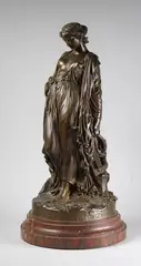 Sapho by Auguste Clésinger, Epreuve en bronze à patine brun clair nuancé, sold Oct 2017