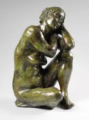 Raphaëlle by Marie-Josèphe Bourron, Epreuve en bronze à patine brun nuancé vert, sold Oct 2017