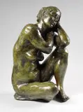 Raphaëlle by Marie-Josèphe Bourron, Epreuve en bronze à patine brun nuancé vert, sold Oct 2017