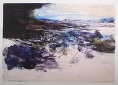 Composition abstraite by Zao Wou-ki, 1970, Lithographie signée et datée en bas droite, justifiée «E, sold May 2017