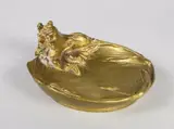 Vide poche à l'oeillet by Albert Marionnet, Epreuve en bronze à patine vieil or, sold May 2017