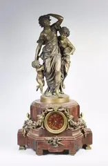 Femme aux enfants musiciens by Mathurin Moreau, Epreuve en bronze à patine brun nuancé, sold May 2017