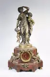 Femme aux enfants musiciens by Mathurin Moreau, Epreuve en bronze à patine brun nuancé, sold May 2017