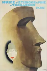 Musée d'ethnographie du Trocadéro, Paris by Paul Colin, Affiche imprimée par Joseph Charles Paris, sold May 2017