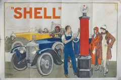 Shell (pompe à essence) by Charles Fouqueray, Affiche lithographique en couleurs signée dans le planche, sold May 2017