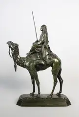 Dromadaire monté par un arabe by Antoine-Louis Barye, Epreuve en bronze à patine verte, sold May 2017