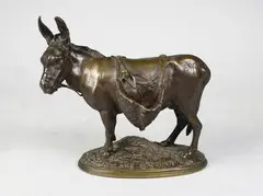 Ane d'Afrique by Auguste-Nicolas Cain, Epreuve en bronze à patine brun nuancé, sold May 2017