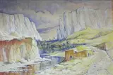 Paysage de L'oued by Léon Geille de Saint-Léger, Gouache signée en bas à droite, sold May 2017