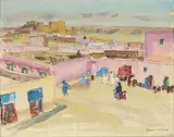 Tiznit by Henri Davy, 1970, Aquarelle signée située et datée en bas à droite, sold May 2017