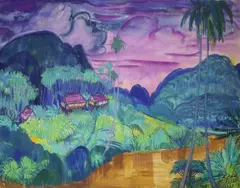 Les bords du Mékong au Laos by André Maire, 1952, Gouache signée et datée en bas à droite, sold May 2017