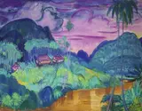 Les bords du Mékong au Laos by André Maire, 1952, Gouache signée et datée en bas à droite, sold May 2017