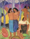 Jeunes femmes Moï by André Maire, 1949, Aquarelle et gouache signée et datée en bas à gauche, sold May 2017