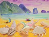 La baie d'Halong by André Maire, Aquarelle et gouache sur papier signé et daté en bas à gauche, sold May 2017