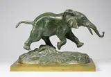 Eléphant du Sénégal by Antoine-Louis Barye, Epreuve en bronze à patine brun vert, sold May 2017