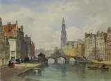 Vue de Hollande by Pierre-Justin Ouvrié, vers 1865, Aquarelle signée et datée en bas à gauche, sold Mar 2017