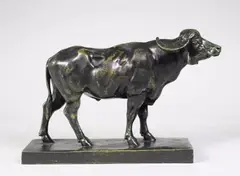 Le buffle d'eau by Antoine-Louis Barye, Epreuve en bronze à patine brun vert nuancé, sold Mar 2017