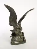 Milan emportant un lièvre by Antoine-Louis Barye, Epreuve en bronze à patine brun nuancé vert, sold Mar 2017