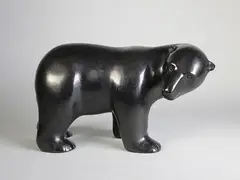 Sanka l'ours by David Mesly, Epreuve en bronze à patine noire nuancée, sold Nov 2016