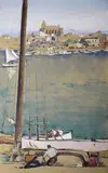 Palma by Jean Bouchaud, 1928, Gouache signée en bas à gauche et située, sold Nov 2016