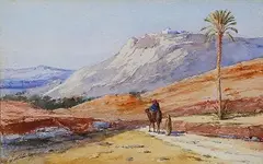 Les nomades dans la vallée by Marcel Blairat, Aquarelle signée en bas à gauche, sold Nov 2016