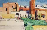 Jardin des Oudayas by Jean Bouchaud, 1920, Aquarelle signée en bas à droite, sold Nov 2016
