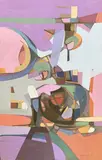 Composition abstraite by Carlo Marangio, 1973, Gouache sur papier signée et datée en bas à droite, sold Oct 2025