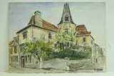 Maison de Jeanne d'Albret, seconde version by Roland Hamon, Aquarelle signée en bas à droite, sold Feb 2010